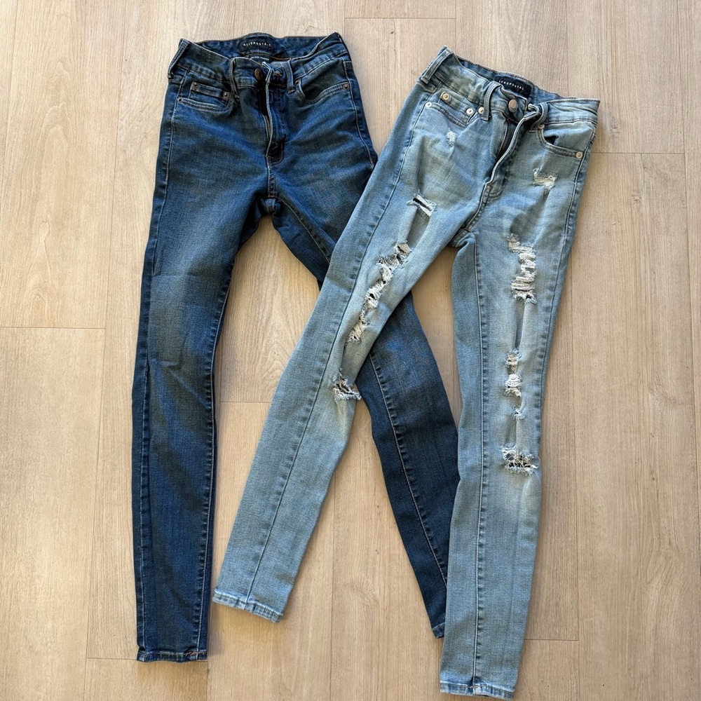 Aeropostale high rise jeggings bundle size 00R
